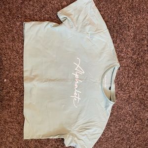 Alphalete Mint Cropped Tshirt